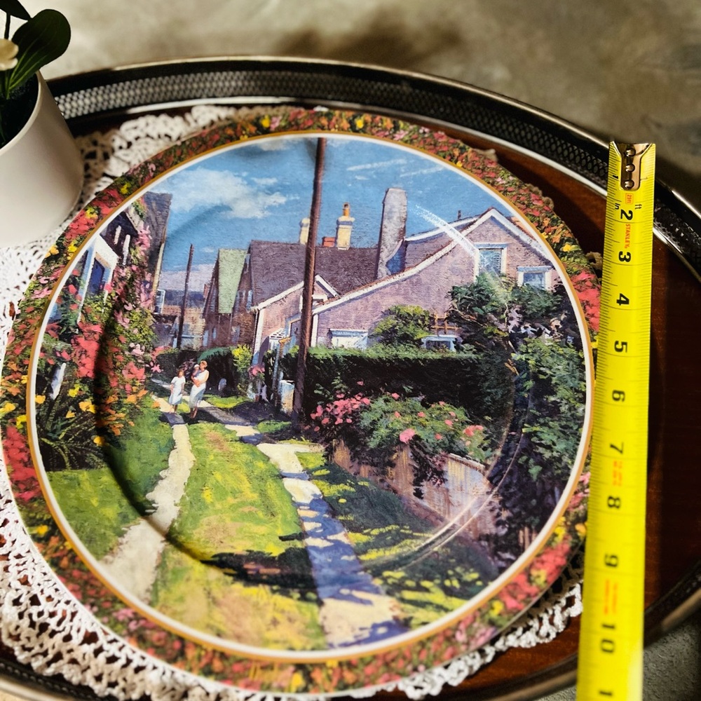 Decorative Plate with Cottage Scene